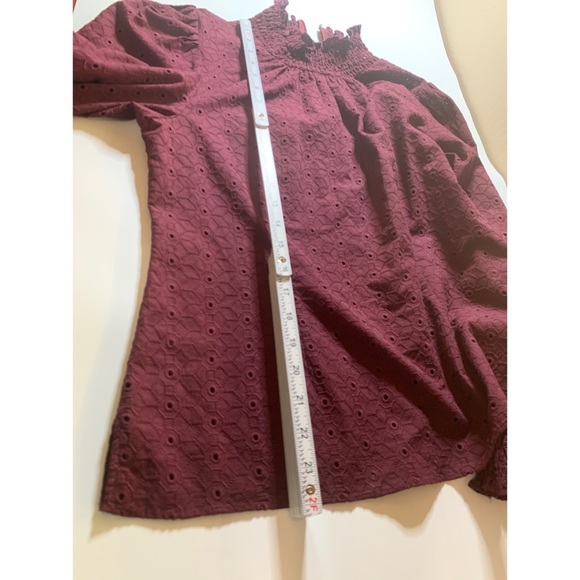 Veronica Beard 100% Cotton Long Sleeve Smocked High Neck Women’s Top - Picture 12 of 13